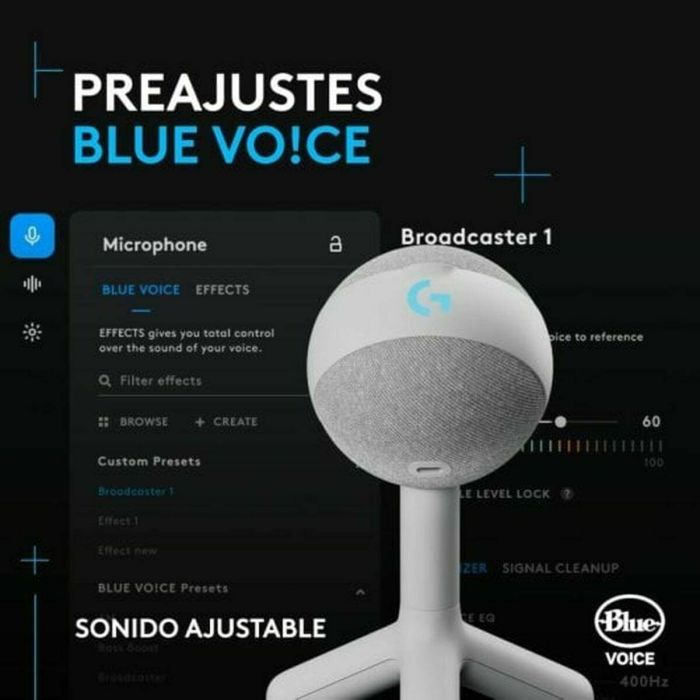 Logitech G Micrófono con Cable Yeti Orb Compatible con PC y MAC Blanco LOG1717288410244 2 Logitech G Micrófono con Cable Yeti Orb Compatible con PC y MAC Blanco LOG1717288410244 2