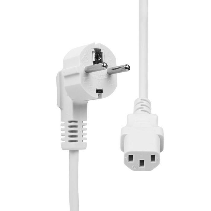 ProXtend Power Cord Schuko Angled to C13 2M White 1 ProXtend Power Cord Schuko Angled to C13 2M White 1