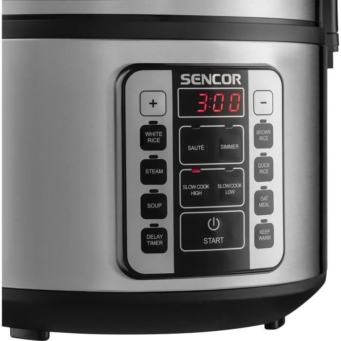 Olla arrocera multifuncional - SENCOR - SRM 3151BK - 700 W - 1,5 L - Acero inoxidable 5