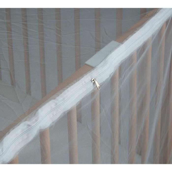 Tineo TIN3275054060608 Mosquitera para Cama con Cremallera de Fácil Apertura - Compatible con Camas 60x120 o 70x140 cm 1