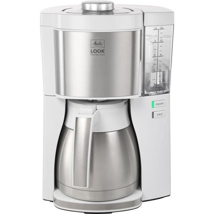 Máquina de café Melitta - Look V Termero perfección 1025-15 White/Cepilled Steel Máquina de café Melitta - Look V Termero perfección 1025-15 White/Cepilled Steel
