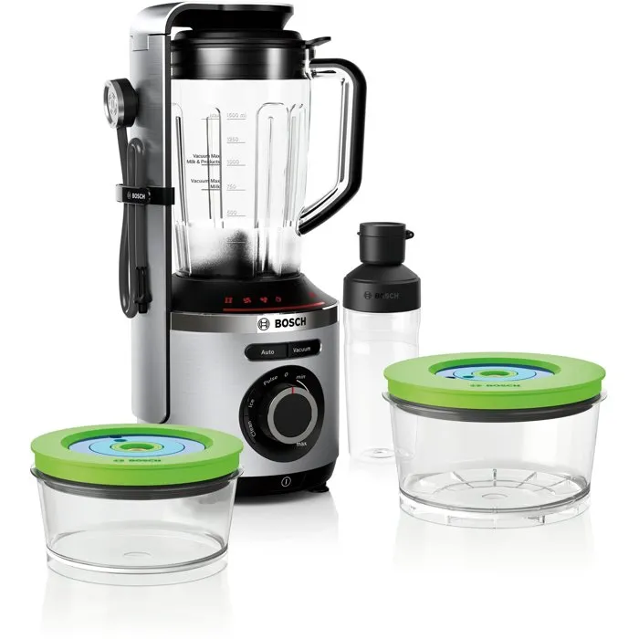 Bosch MMBV625M Licuadora de Vacío 2 en 1 VitaPower Serie 8 1000 W Acero Inoxidable Negro 2
