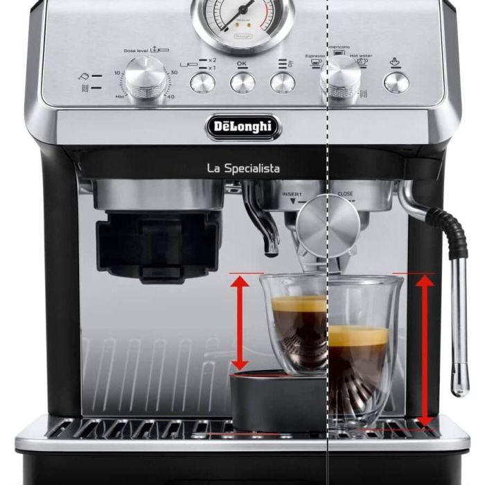DeLonghi EC9155.MB La Specialista Arte Máquina Espresso Semi-automática con Molinillo Integrado 1400W Negro/Acero Inoxidable 1