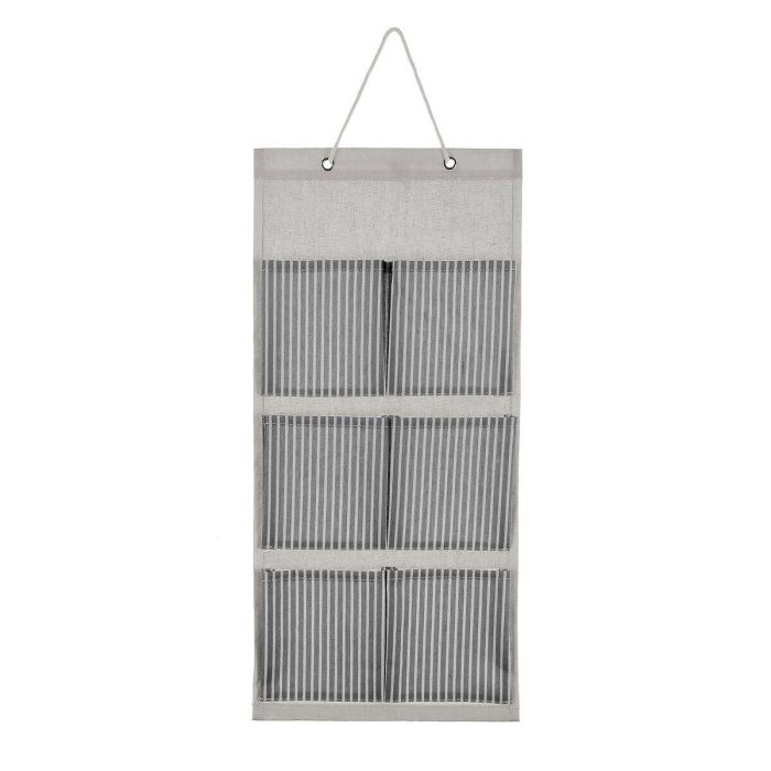 Versa Organizador de Pared Gris 56x26 cm - Algodón, Nylon, Poliéster Versa Organizador de Pared Gris 56x26 cm - Algodón, Nylon, Poliéster