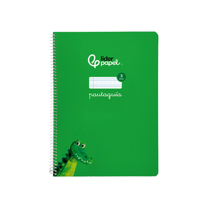 Liderpapel Cuaderno Espiral Pautaguía A4 Tapa Blanda 80 Hojas 75gr Cuadro Pautado 3mm Verde 1