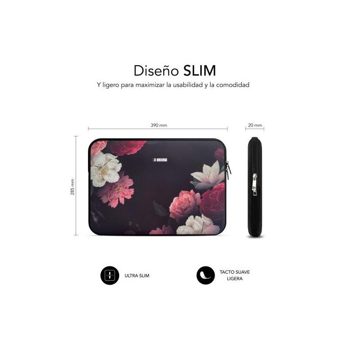 SUBBLIM Trendy Sleeve Neo Flowers 15,6" 3