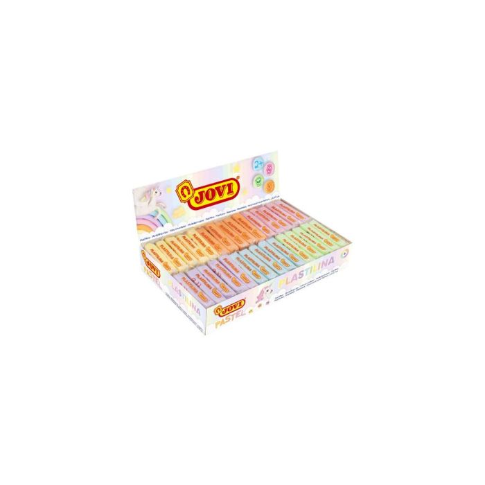 Plastilina Jovi 70 Tamaño Pequeño Caja De 30 Unidades Colores Pastel Surtidos 50 gr 1