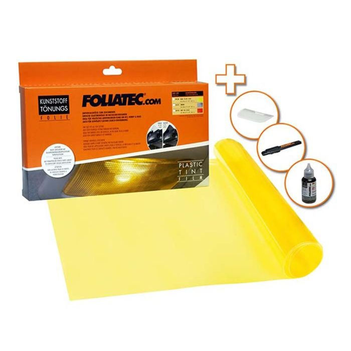 Foliatec FO34130 Película tintada de plástico autoadhesiva amarilla 30x100 cm para vehículos