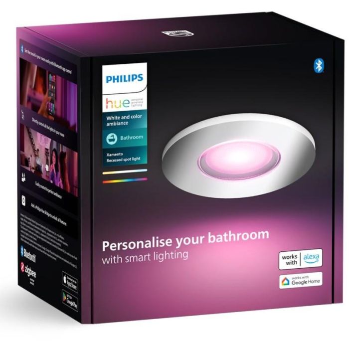 Philips Hue White & Color Ambiance Xamento Einbauspot Silber 1x4.2W 3