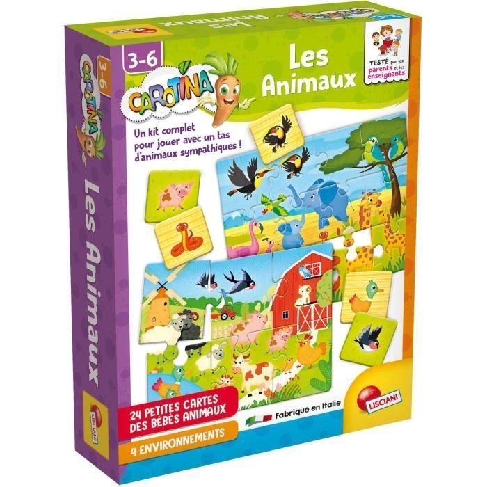 Lisciani Giochi LIS8008324093038 Juego de Aprendizaje Carotina Los Animales