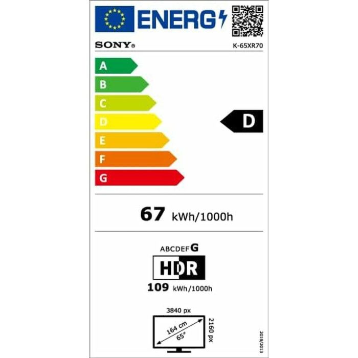 Smart TV Sony K65XR70 4K Ultra HD 65" LED HDR 1 Smart TV Sony K65XR70 4K Ultra HD 65" LED HDR 1