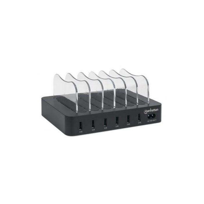 MANHATTAN 6-Port USB-Ladestation USB-A-Ports 2.4 A/5 V 55W 1