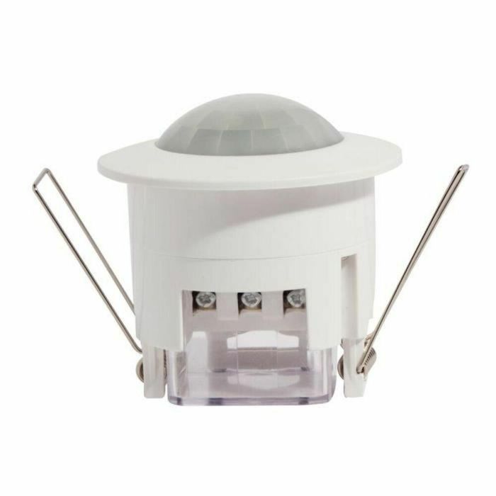 Chacon Detector de movimiento empotrado 360°, temporizador 10s-7min, ahorro energía