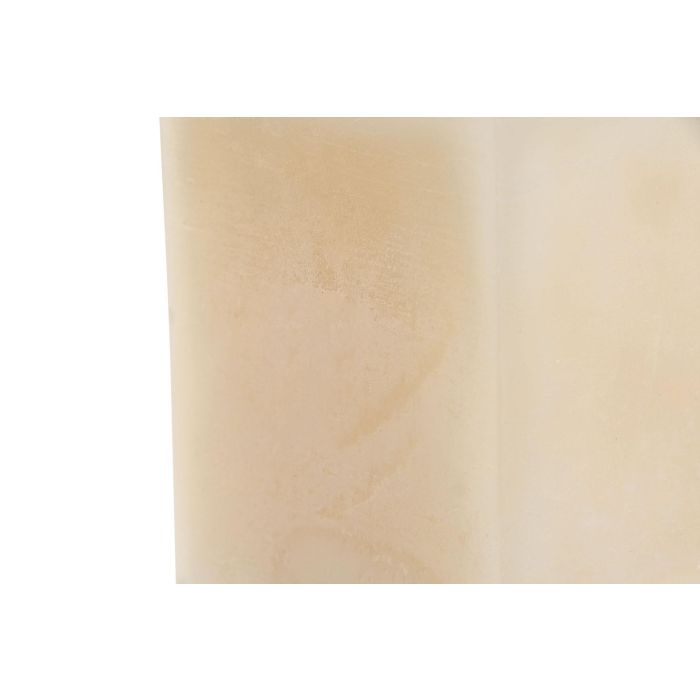 DKD Home Decor Vela de Cera Cuadrada Crema 10x10x10 cm Pack de 6 Unidades, 85 horas 3
