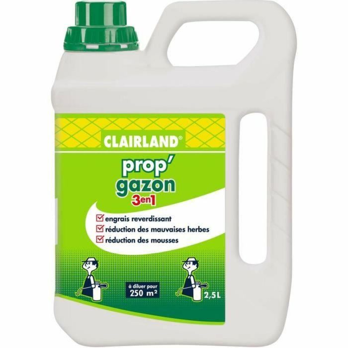 Clairland CLAIRGAZ2500 Abono Líquido Concentrado Prop'Gazon 3 en 1 para Césped - 2,5 L