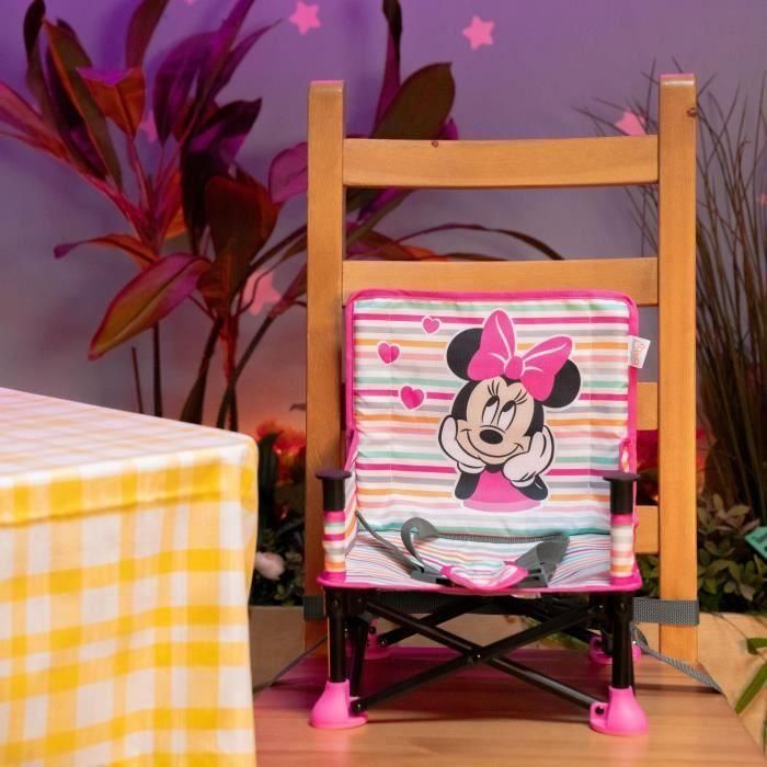 DISNEY BABY Silla elevadora Minnie Mouse, elevador Pop 'n Sit, interior, exterior, práctica y compacta, plegado rápido, rosa 3