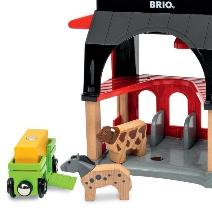 Animal Barn - Accesorio para el circuito de tren de madera -7312350360127 - Brio World 4