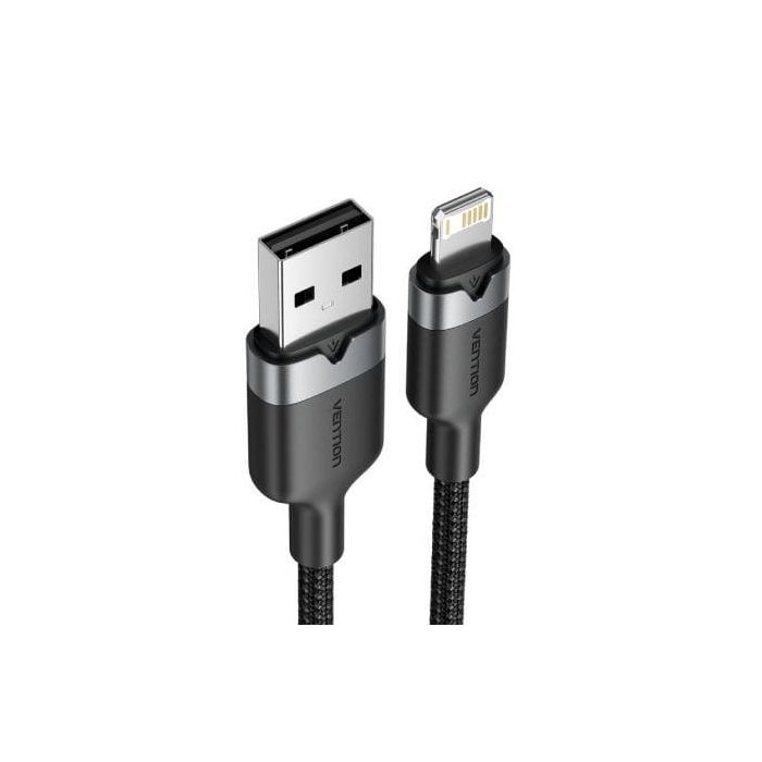 Cable USB Lightning Vention LANBH/ USB Macho - Lightning Macho/ 480Mbps/ 2m/ Negro 1