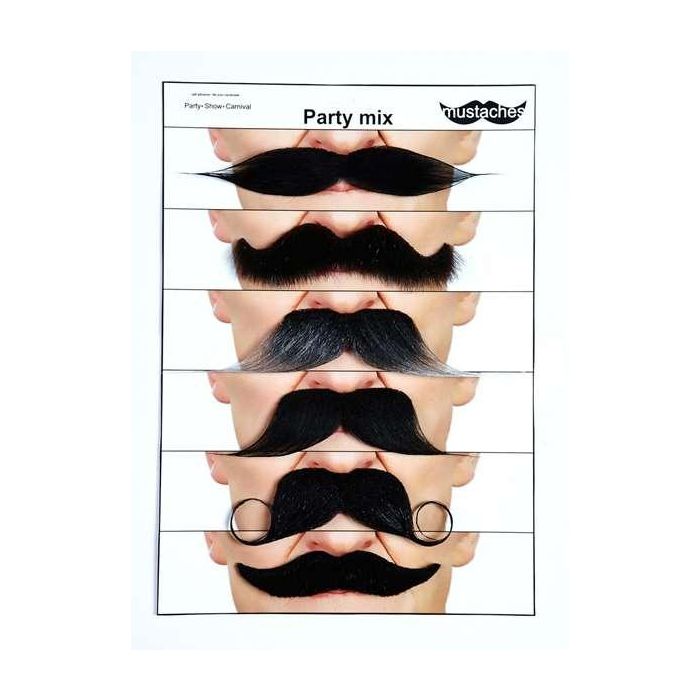 My Other Me Conjunto de 6 bigotes multicolor talla única para adulto