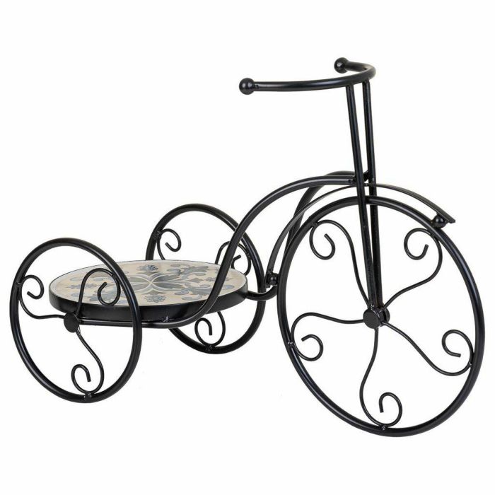 Soporte para Maceta Alexandra House Living Negro Hierro Azulejo Bicicleta 23 x 36 x 53 cm