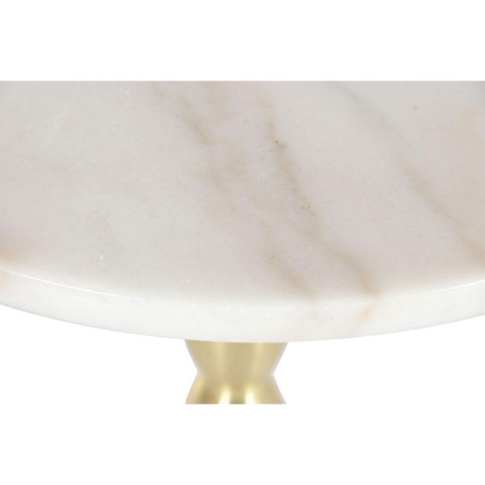 DKD Home Decor Mesita Auxiliar Moderno Blanco Dorado 41 x 60 x 41 cm 4