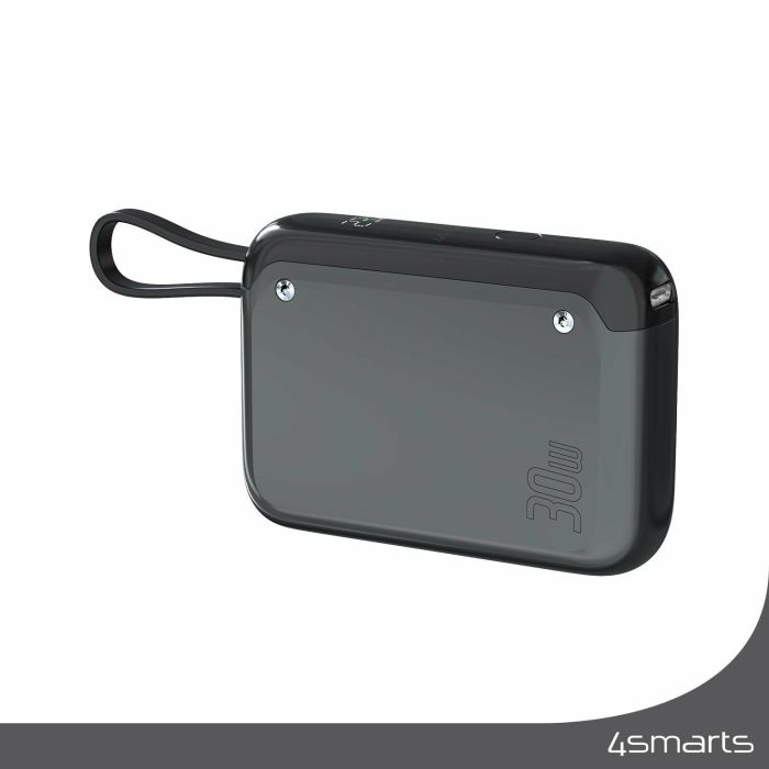 4smarts Powerbank Pocket con cable USB-C, 10000mAh, gris espacial 1