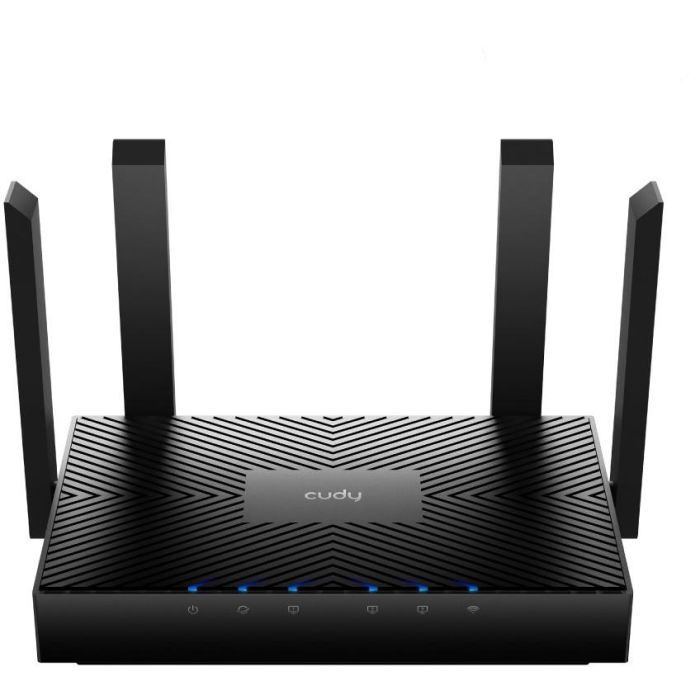 Cudy WR3000 Router Inalámbrico Wi-Fi 6 (802.11ax) Doble Banda Gigabit Ethernet hasta 2402 Mbit/s Negro