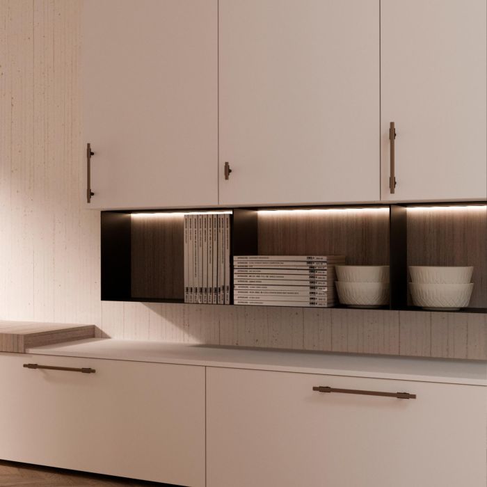 Emuca Lote de 5 tiradores para mueble Riad, L168mm, intereje 128mm, Aluminio, Bronce 8 Emuca Lote de 5 tiradores para mueble Riad, L168mm, intereje 128mm, Aluminio, Bronce 8