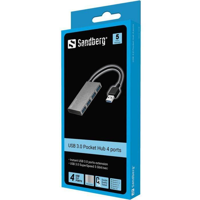 Sandberg USB 3.0 Pocket Hub 4 ports 1 Sandberg USB 3.0 Pocket Hub 4 ports 1