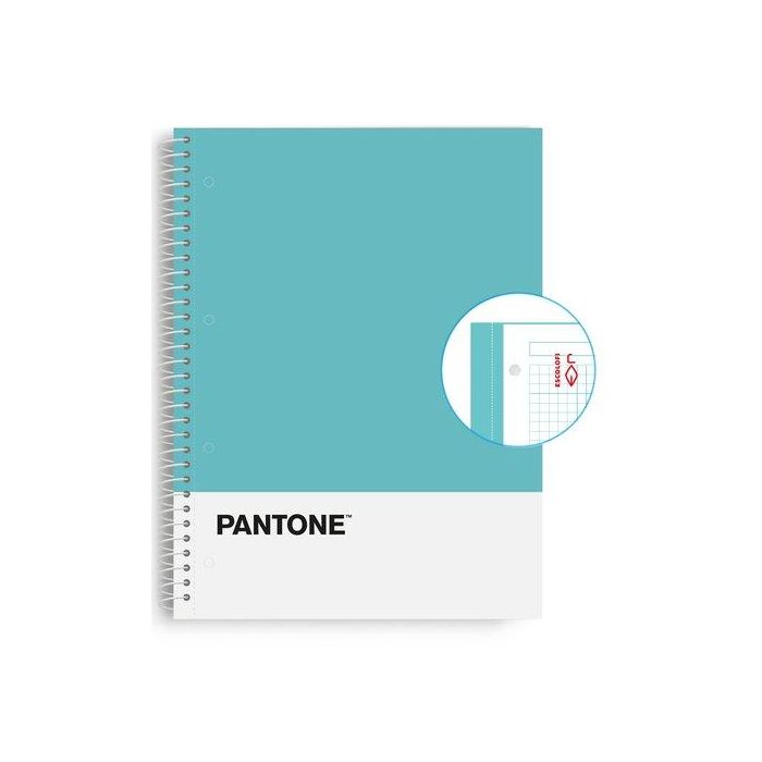 Bloc Escolofi Notebook Pantone Basic A4 80H Cuadric.5X5 90G Turquesa 5 unidades