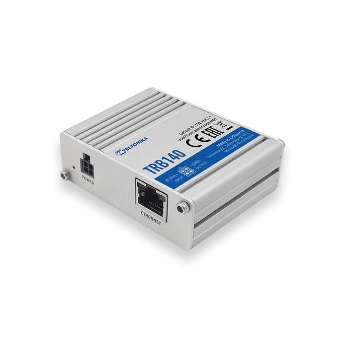 Teltonika TRB140 Industrial LTE Ethernet Gateway Digital/Analógico con RJ-45 – Entrada/Salida para redes seguras SSH/OpenVPN
