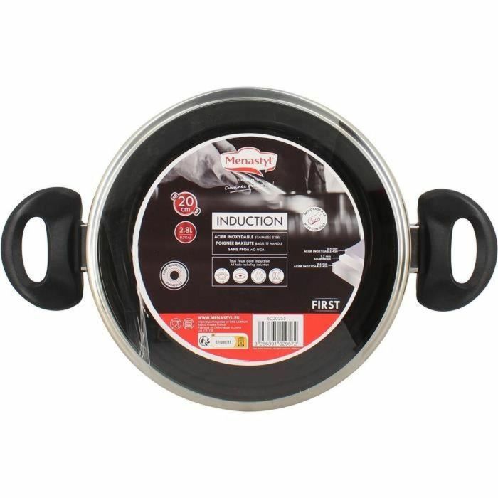 Menastyl MEN1725994322252 Horno Holandés de 20 cm en Acero Inoxidable, Apto para Todo Tipo de Fuegos e Inducción 5 Menastyl MEN1725994322252 Horno Holandés de 20 cm en Acero Inoxidable, Apto para Todo Tipo de Fuegos e Inducción 5