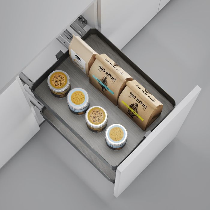 Emuca Carro extraíble Harmony con cierre suave, Módulo ancho 400mm alto 700mm, Acero y Madera, Gris antracita 3 Emuca Carro extraíble Harmony con cierre suave, Módulo ancho 400mm alto 700mm, Acero y Madera, Gris antracita 3