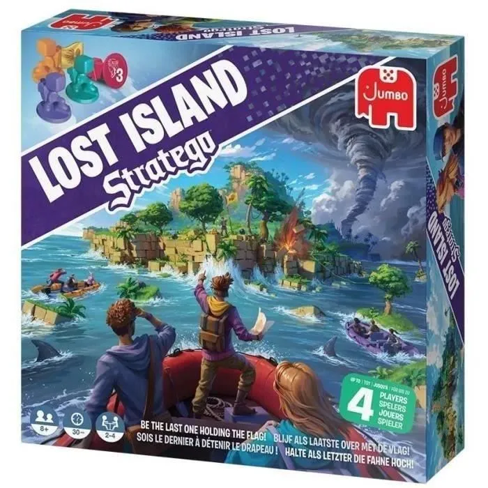 Dujardin DUJ8710126021958 STRATEGO LOST ISLAND Juego de estrategia Encuentra la bandera oculta antes de que desaparezca 1