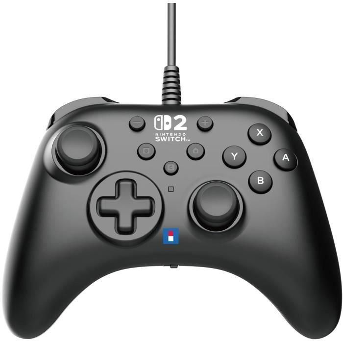 Hori 4961818039810 Mando con Cable Horipad para Nintendo Switch y Switch 2, Botón C, Botones Programables Traseros, Negro