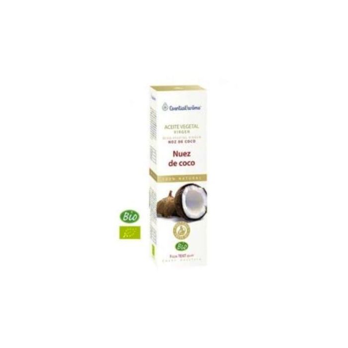 ESENTIAL AROMS Aceite Vegetal Virgen de Nuez de Coco Bio 100ml – Hidratante y Suavizante para Piel y Cabello