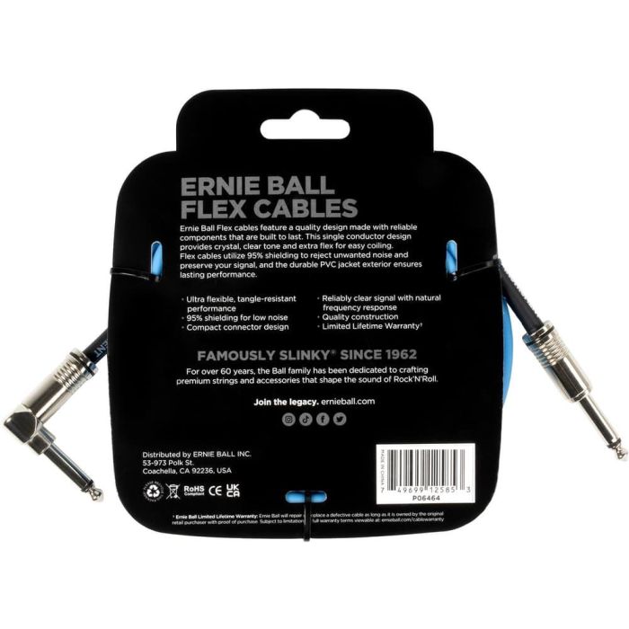 Cable Eb Instrumento Flex Jack-Jack Ss 3 M - Azúl 1 Cable Eb Instrumento Flex Jack-Jack Ss 3 M - Azúl 1