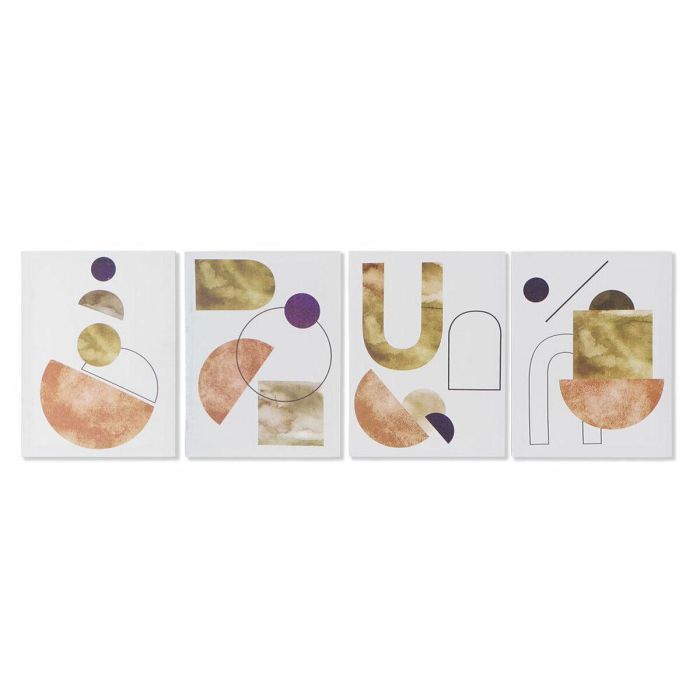 DKD Home Decor Cuadro Lienzo Abstracto Moderno Blanco, Naranja, Negro, Dorado - Set 4 Unidades 40cm Alto x 30cm Ancho x 1.8cm Profundo DKD Home Decor Cuadro Lienzo Abstracto Moderno Blanco, Naranja, Negro, Dorado - Set 4 Unidades 40cm Alto x 30cm Ancho x 1.8cm Profundo