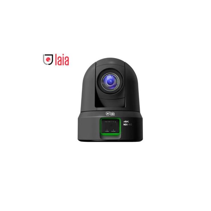 Laia PRC-425NB Cámara PTZ Broadcaster Pro 25X NDI 3G Negro, Sensor Sony CMOS 1/1.8", 4KP60, Zoom Óptico 25X, USB 3.0, HDMI, SDI, LAN, Licencia NDI, IA con Autoseguimiento