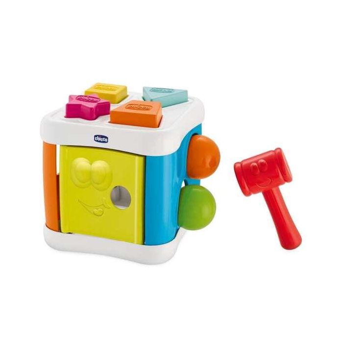 Cubo encajable 2 en 1 con martillo para encajar las bolas 14x14x16 cm 8 Cubo encajable 2 en 1 con martillo para encajar las bolas 14x14x16 cm 8
