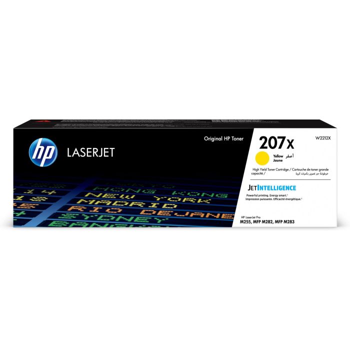 HP Toner Amarillo Laserjet Color Pro Mfp M282Nw M283Fdn M283Fdw Pro M255Dw 207X