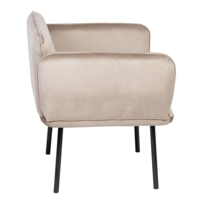 Sillón Tejido Sintético Beige Metal 8