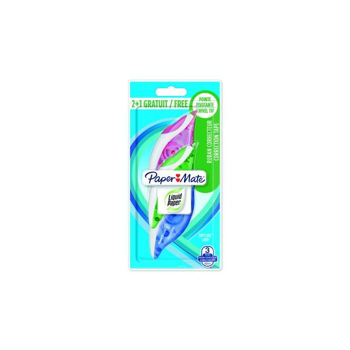 Corrector Dryline Grip Bl 2+1 Paper Mate 2027780