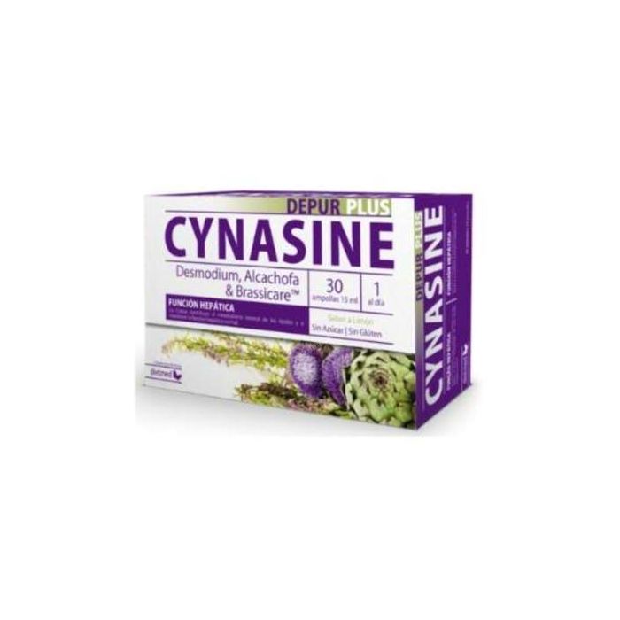 DIETMED Cynasine Depur Plus 30 Ampollas | Contribuye al Metabolismo de Lípidos y Función Hepática Normal | Sabor Limón Vegano