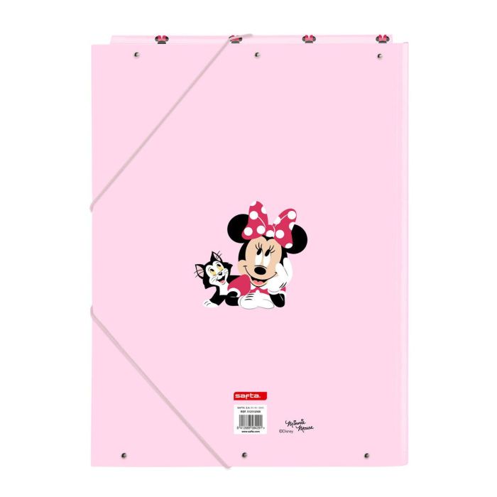 Carpeta de anillas Minnie Mouse Naive Rosa A4 26 x 33.5 x 2.5 cm 1