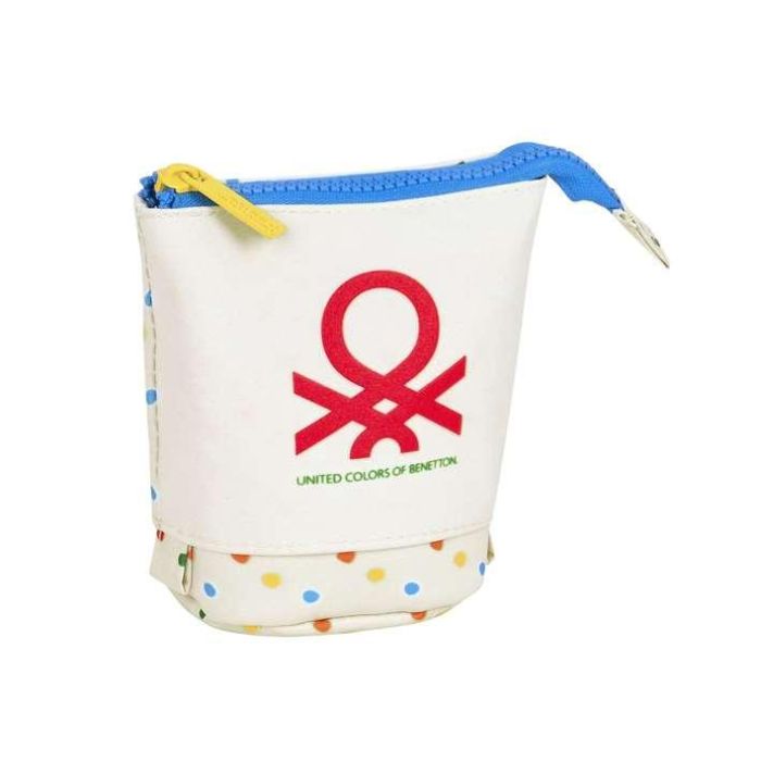 Estuche Cubilete Benetton Topitos Blanco (8 x 19 x 6 cm) 2 Estuche Cubilete Benetton Topitos Blanco (8 x 19 x 6 cm) 2