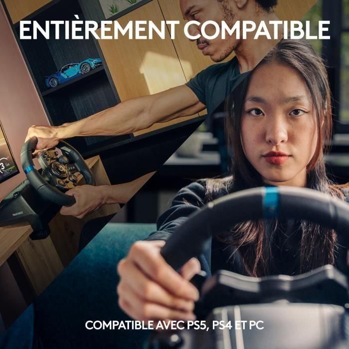 Logitech G923 Volante y Pedales para Carreras - Realismo sin Precedentes con Force Feedback 2 Logitech G923 Volante y Pedales para Carreras - Realismo sin Precedentes con Force Feedback 2