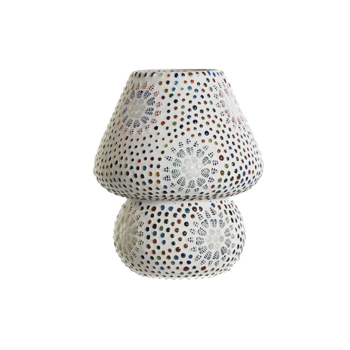 Lampara Sobremesa Shabby DKD Home Decor Multicolor Blanco 18 x 23 x 18 cm 4 Lampara Sobremesa Shabby DKD Home Decor Multicolor Blanco 18 x 23 x 18 cm 4
