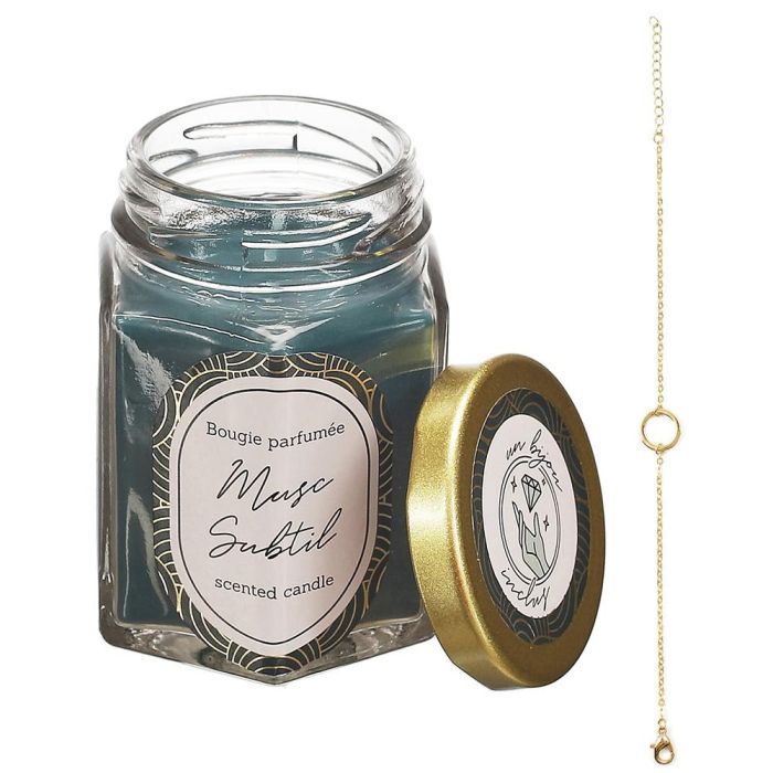 Home Deco Factory Vela Perfumada Pour Elle con Joya Sorpresa (Pulsera Bisuteria) 6