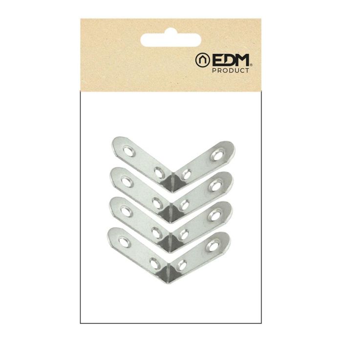 Edm Ángulo Refuerzo An24, Acero Inoxidable, 40x40x16 mm, 4 Unidades 2